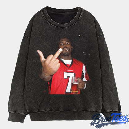 Atlanta Falcons Michael Vick Drinking & Middle Finger Tee
