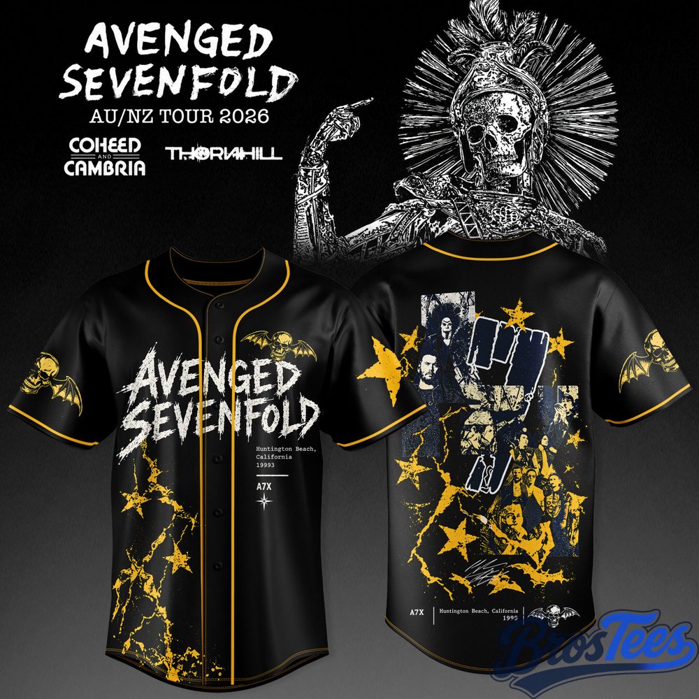 Avenged Sevenfold AUS-NZ Tour 2026 Baseball Jersey