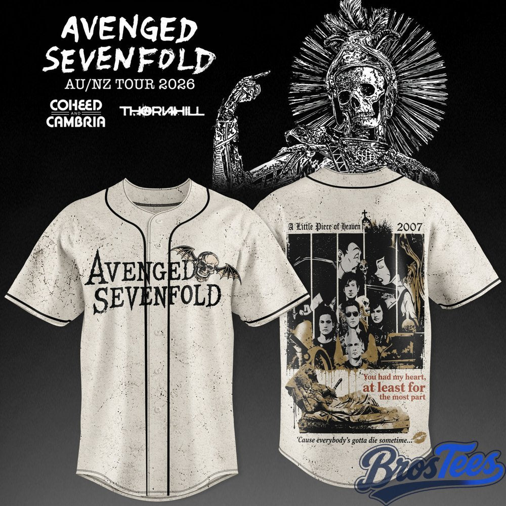 Avenged Sevenfold AUS-NZ Tour 2026 Baseball Jersey