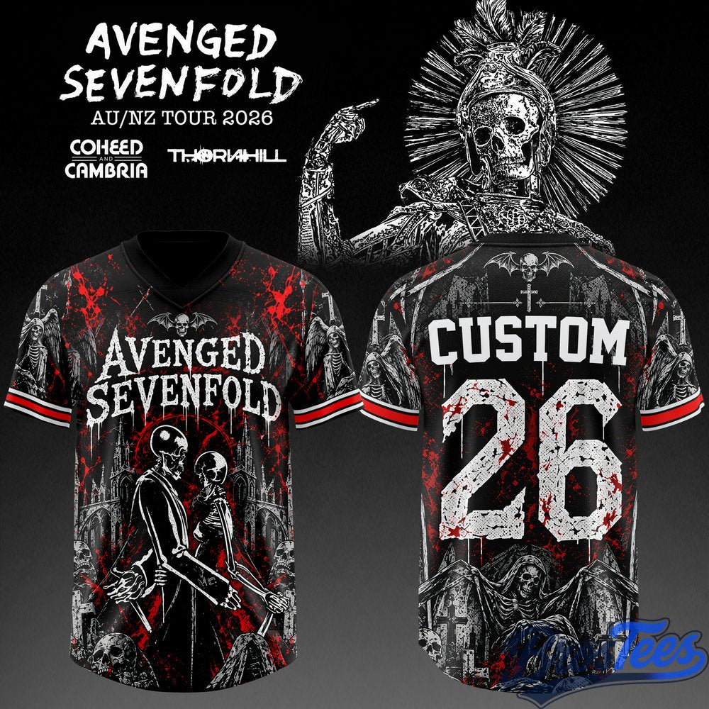 Avenged Sevenfold AUS-NZ Tour 2026 Football Jersey