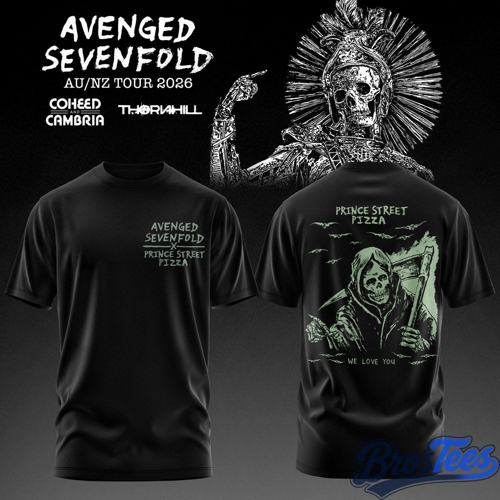 Avenged Sevenfold AUS-NZ Tour 2026 T-Shirt – BrosTees