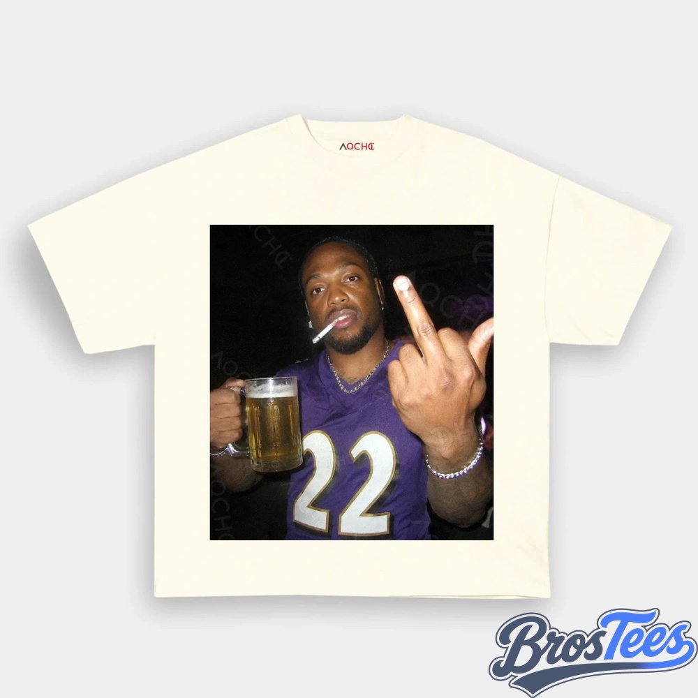 Baltimore Ravens Derrick Henry Drinking & Middle Finger Tee
