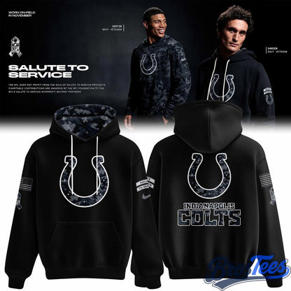 Black Indianapolis Colts 2026 Salute to Service Hoodie