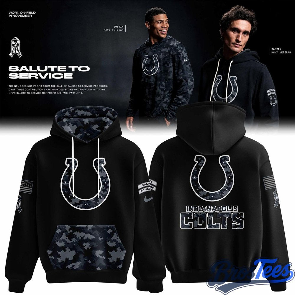 Black Indianapolis Colts 2026 Salute to Service Hoodie
