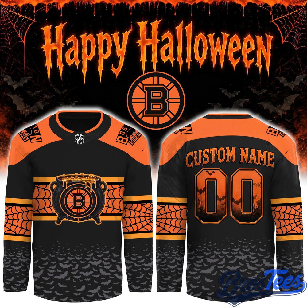 Boston Bruins x Halloween Day '26 Custom Hockey Jersey