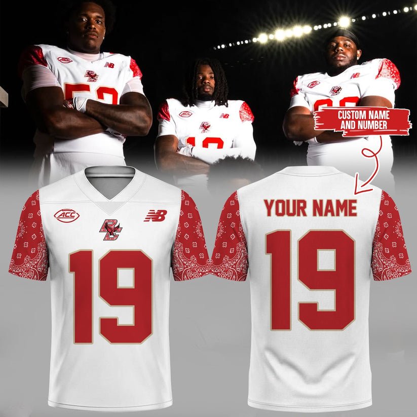 Boston College Eagles Red Bandana For Welles Custom Jersey