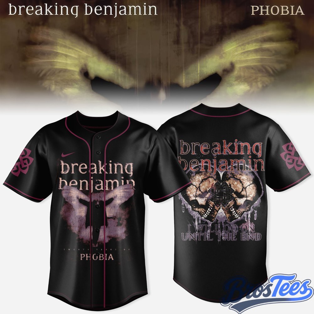 Breaking Benjamin Twenty Years of Phobia Baseball Jersey