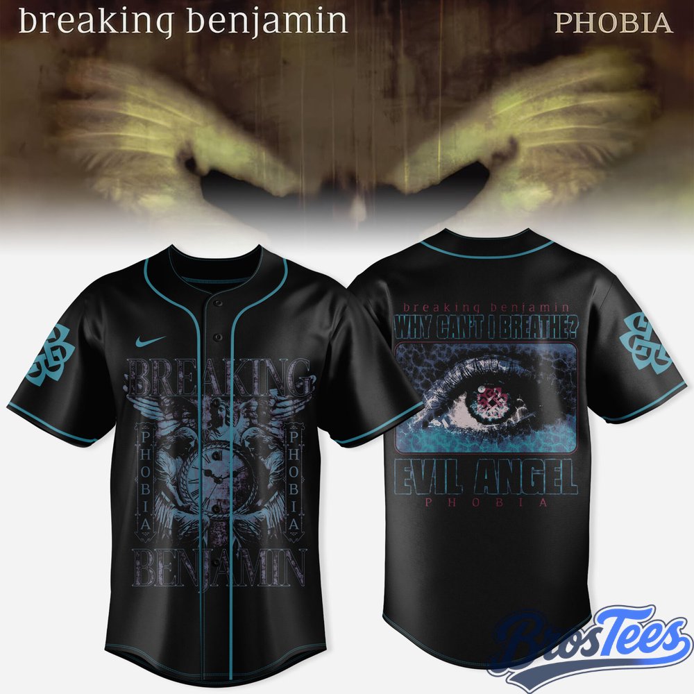 Breaking Benjamin Twenty Years of Phobia Baseball Jersey