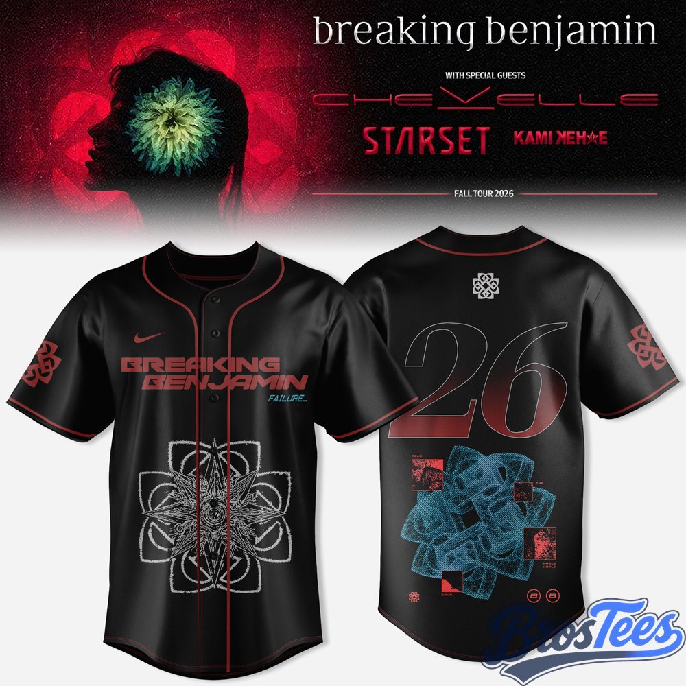 Breaking Benjamin Twenty Years of Phobia Baseball Jersey