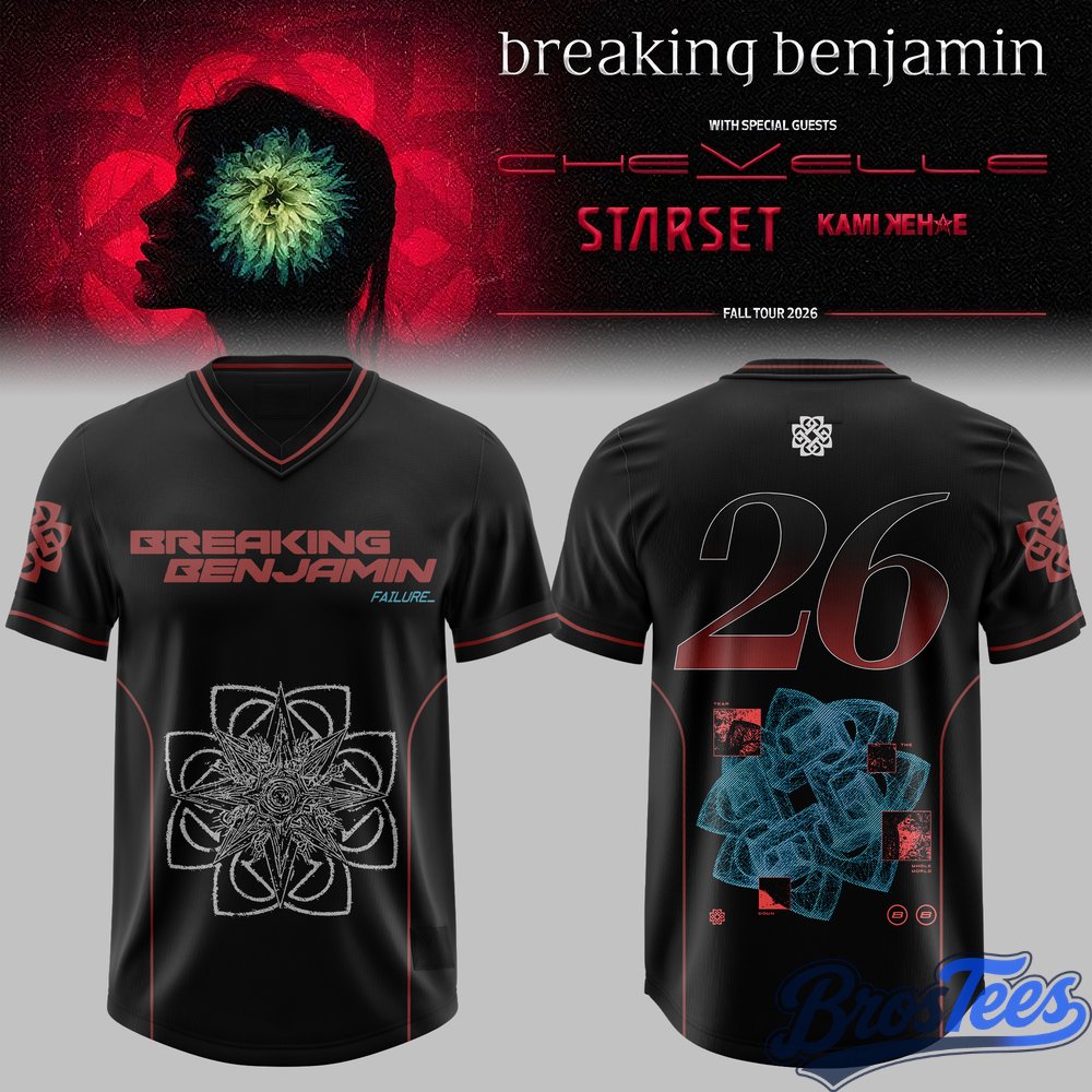 Breaking Benjamin Twenty Years of Phobia Football Jersey