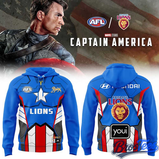 Brisbane Lions x Captain America Hoodie