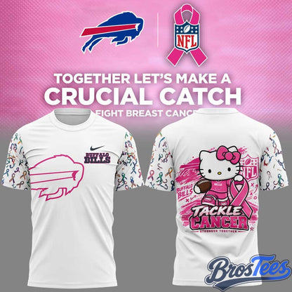 Buffalo Bills Breast Cancer Awareness x Hello Kitty Tackle Cancer Together Shirt