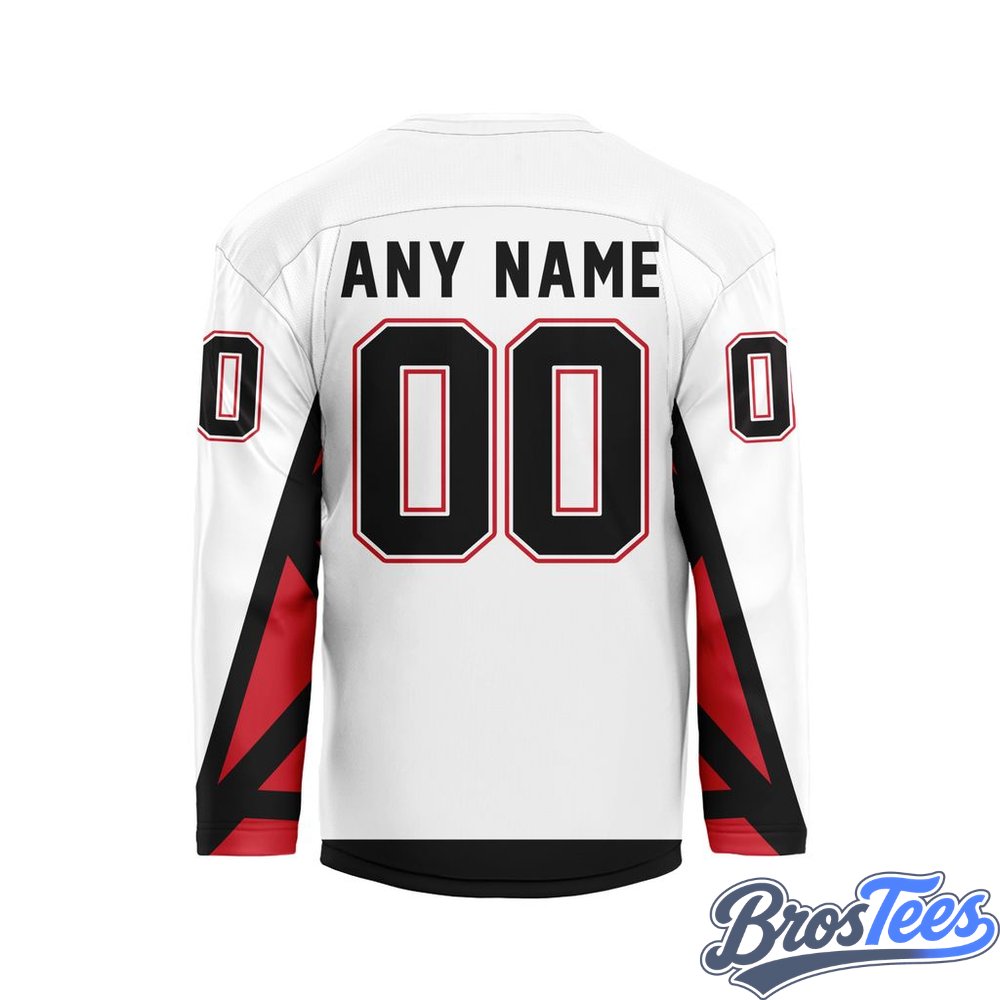 Calgary Roughnecks White Custom Hockey Jersey