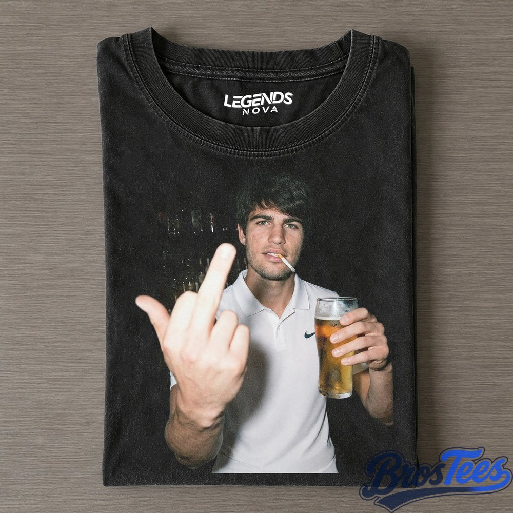 Carlos Alcaraz Drunk & Smoke T-Shirt