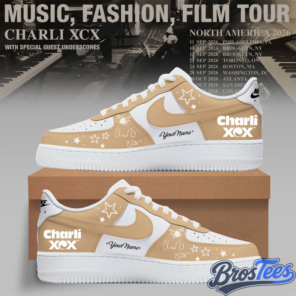 Charli XCX Music, Fashion, Film Tour 2026 Custom Air Force 1 Shoes