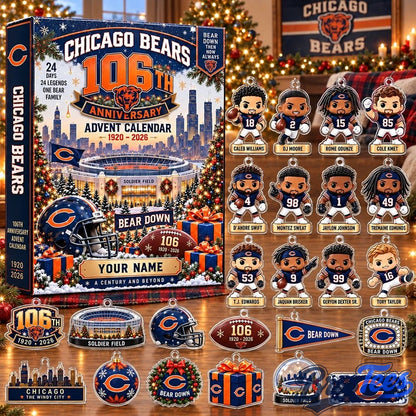 Chicago Bears 106th Anniversary Advent Calendar Christmas Countdown
