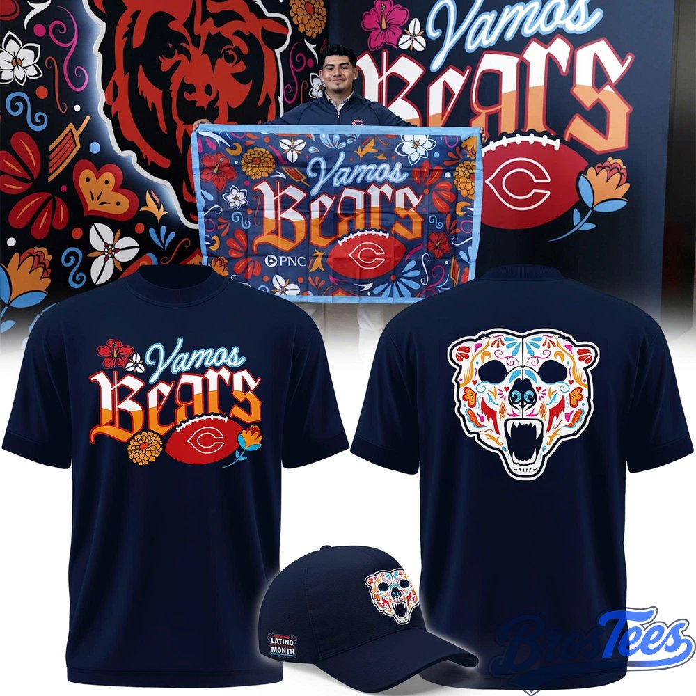 Chicago Bears 2026 Latino Heritage Month Vamos Bears T-Shirt