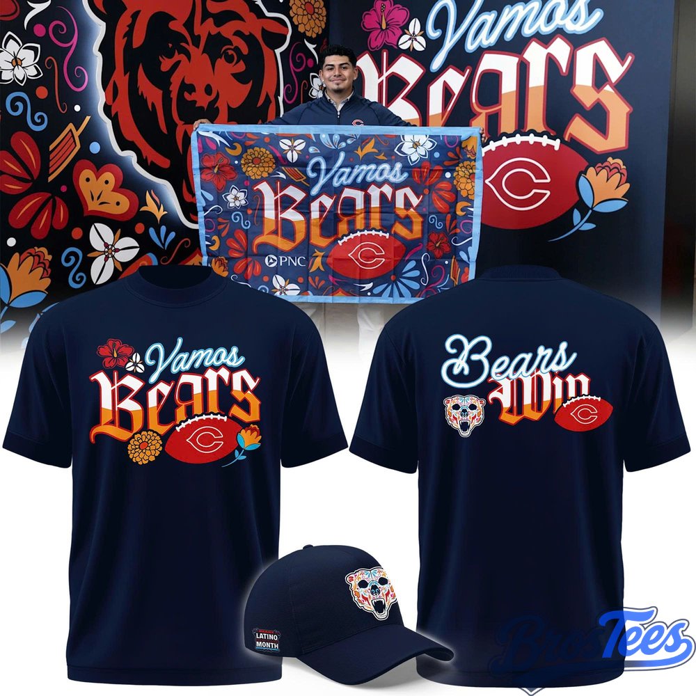 Chicago Bears 2026 Latino Heritage Month Vamos Bears T-Shirt