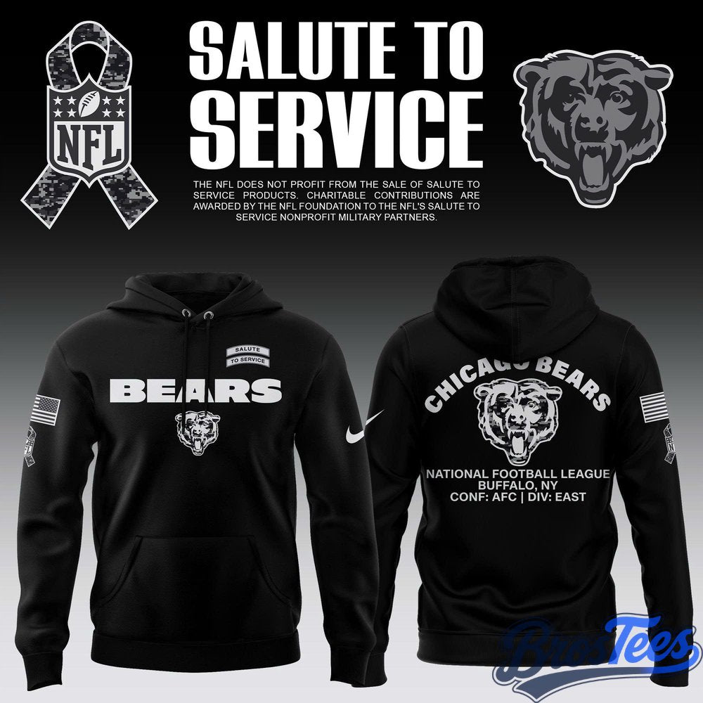Chicago Bears 2026 Salute to Service Hoodie