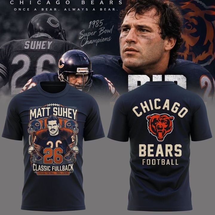 Chicago Bears Matt Suhey Always and Forever - Thank You For Your Memories T-Shirt