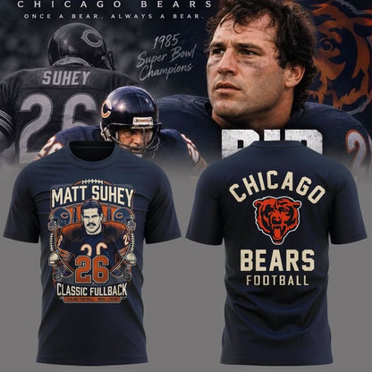 Chicago Bears Matt Suhey Always and Forever - Thank You For Your Memories T-Shirt