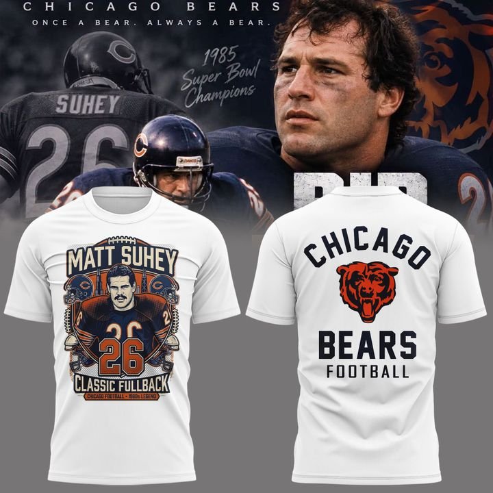 Chicago Bears Matt Suhey Always and Forever - Thank You For Your Memories T-Shirt