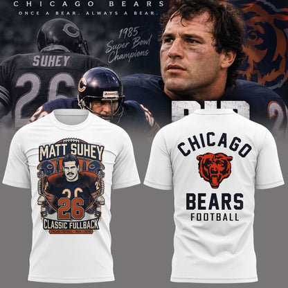 Chicago Bears Matt Suhey Always and Forever - Thank You For Your Memories T-Shirt