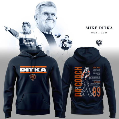 Chicago Bears Paying Tribute to Da Coach Coach Mike Ditka Forever Hoodie