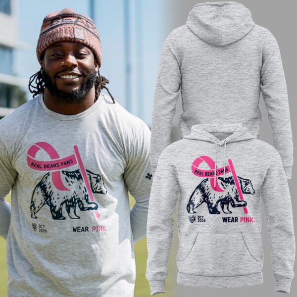 Chicago Bears Pink Breast Cancer Hoodie
