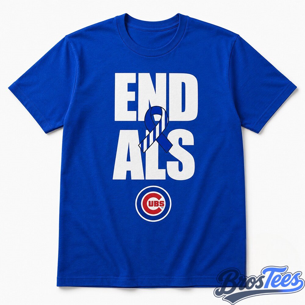 Chicago Cubs Nico Hoerner End ALS Awareness T-Shirt