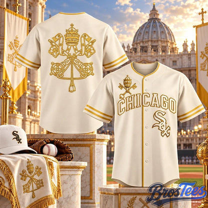 Chicago White Sox Leo XIV Blessing 2026 Cream Graphic Baseball Jersey