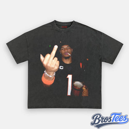 Cincinnati Bengals Ja'Marr Chase Drinking & Middle Finger Tee