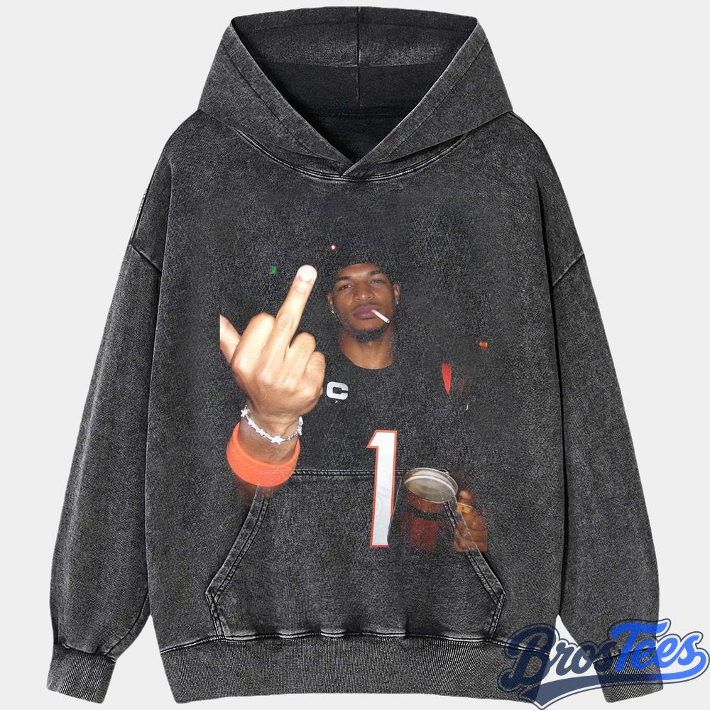 Cincinnati Bengals Ja'Marr Chase Drinking & Middle Finger Tee