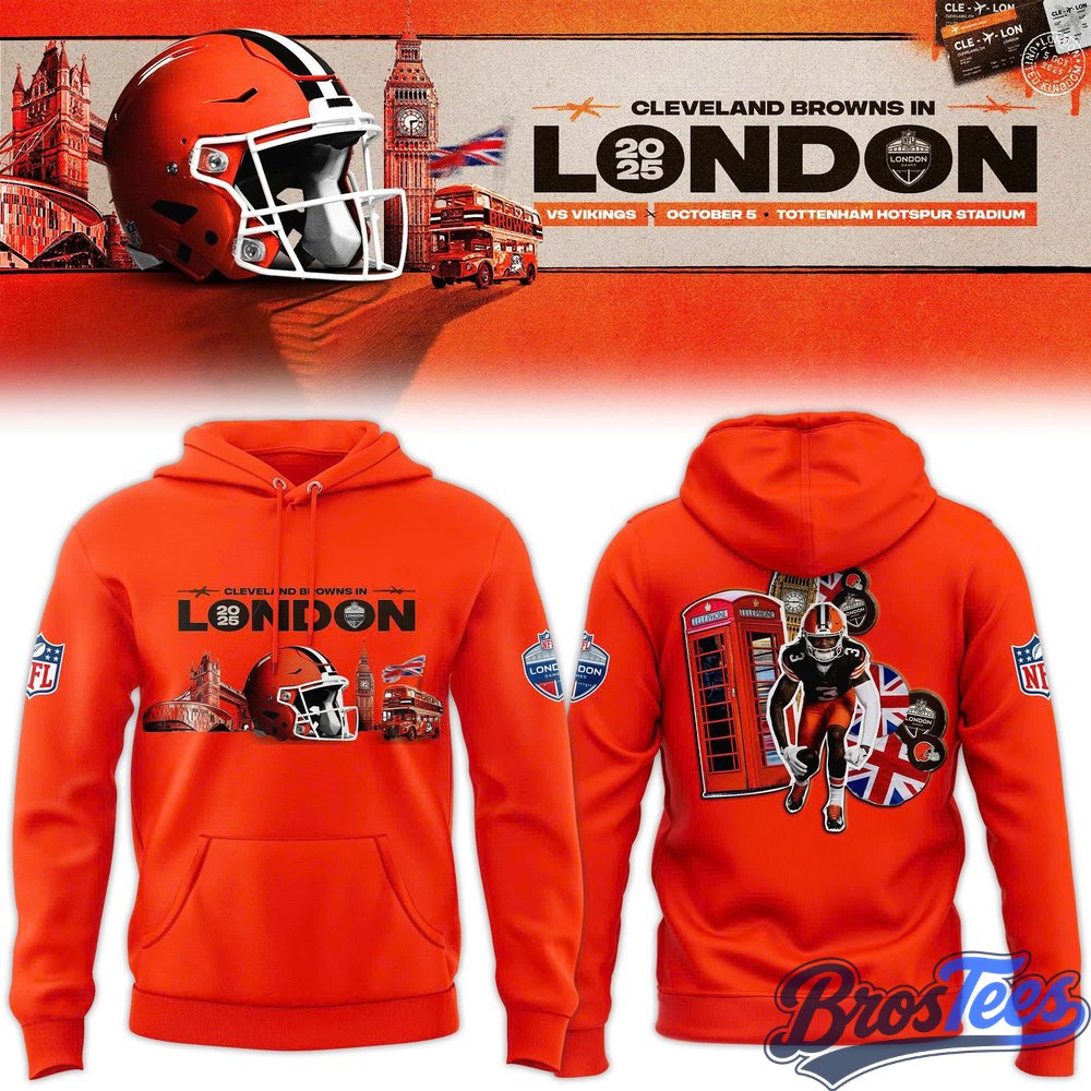 Cleveland Browns Black 2026 NFL London Games Premium Hoodie