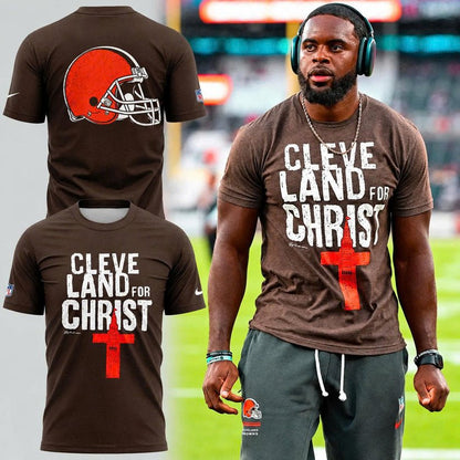 Cleveland Browns Cleveland Land for Christ T-Shirt