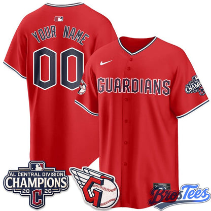Cleveland Guardians 2026 AL Central Champs Vapor Custom Jersey