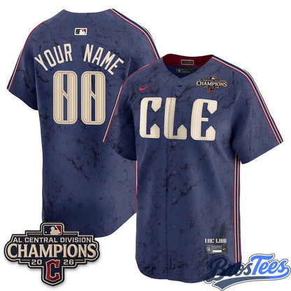 Cleveland Guardians 2026 AL Central Champs Vapor Custom Jersey