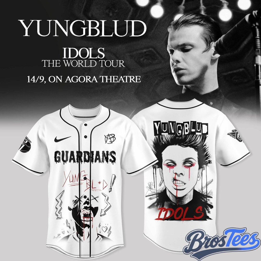 Cleveland Guardians X YUNGBLUD IDOLS THE WORLD TOUR NA TOUR Baseball Jersey