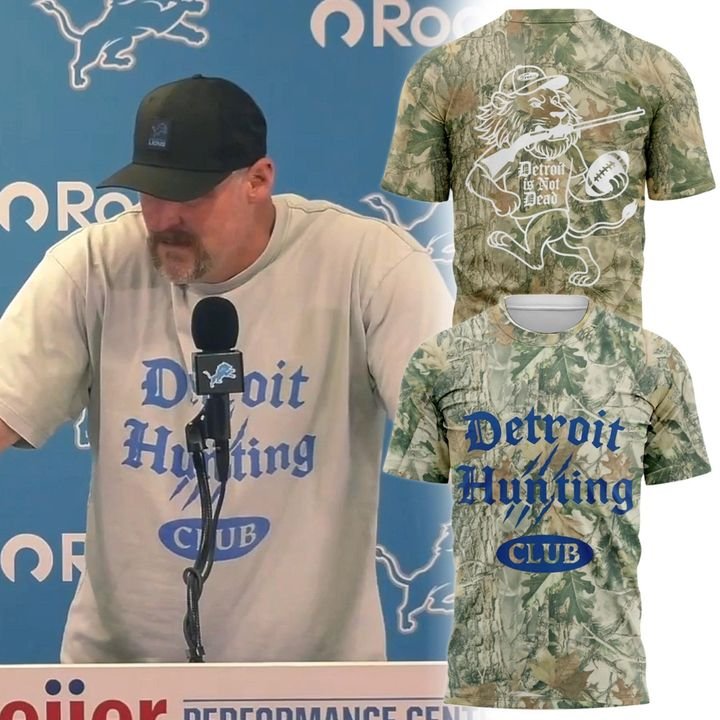 Coach Dan Campbell Detroit Hunting Club Realtree Tee
