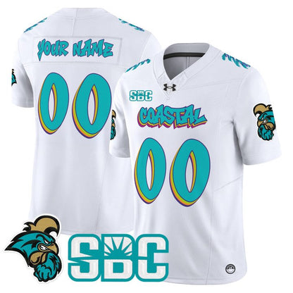 Coastal Carolina Chanticleers Back to the 90's Custom Football Jersey