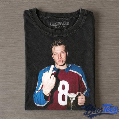 Colorado Avalanche Nathan MacKinnon and Cale Makar Drinking Beer and Middle Finger Tee