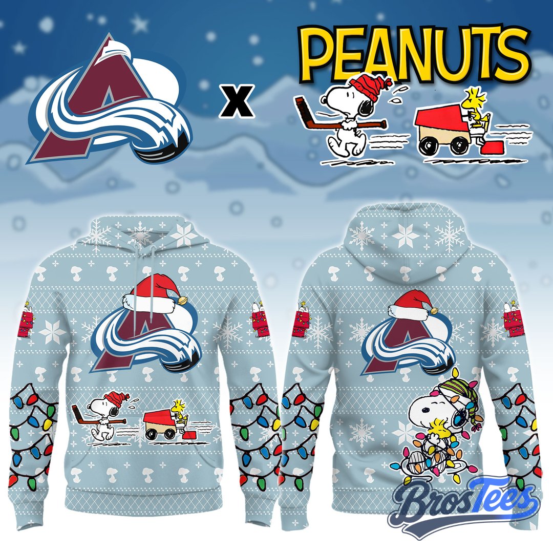 Colorado Avalanche x Peanuts 2026 Christmas Limited Edition Hoodie