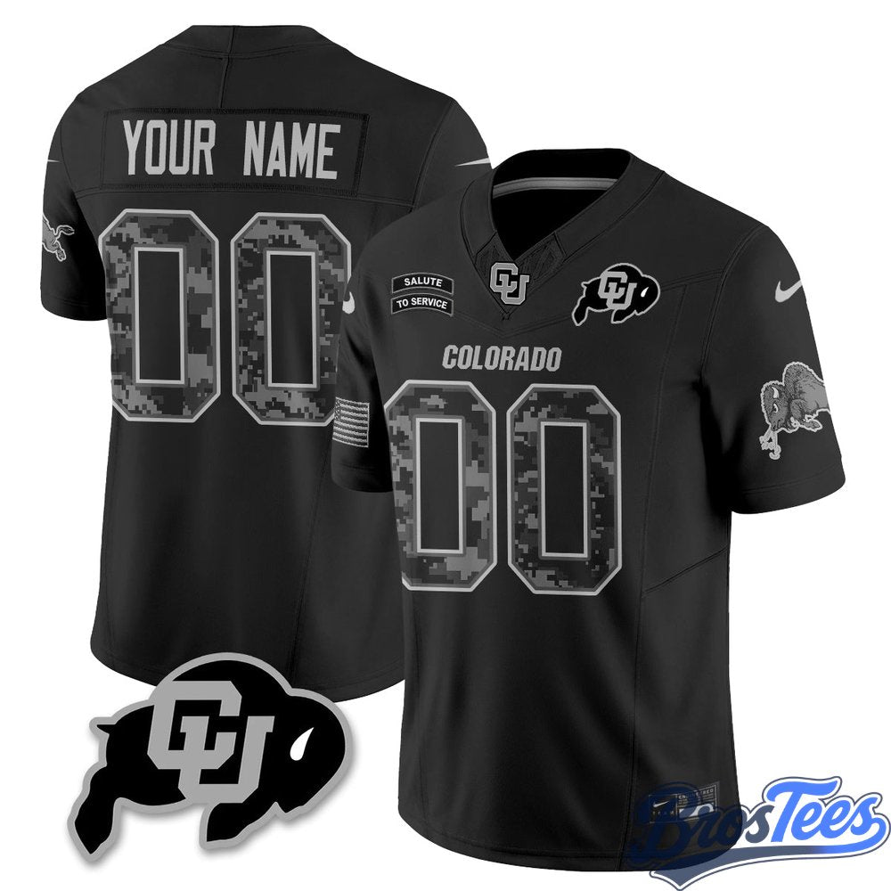 Colorado Buffaloes 2026 Salute to Service Vapor Custom Jersey - Stitched