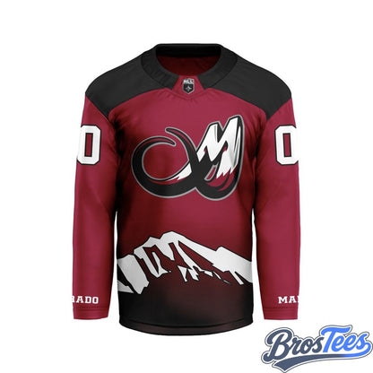 Colorado Mammoth Maroon Custom Hockey Jersey