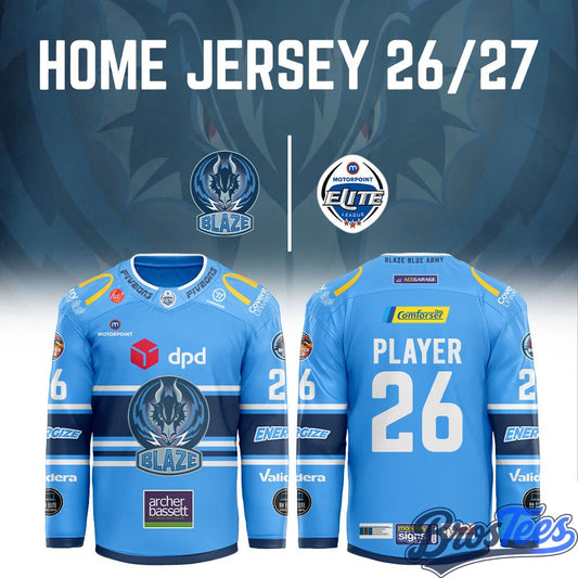 Coventry Blaze 2026-27 Blue Hockey Jersey Custom