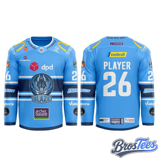 Coventry Blaze 2026-27 Blue Hockey Jersey Custom