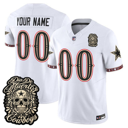Dallas Cowboys 2026 Día de los Muertos Vapor Limited Custom Jersey - Stitched