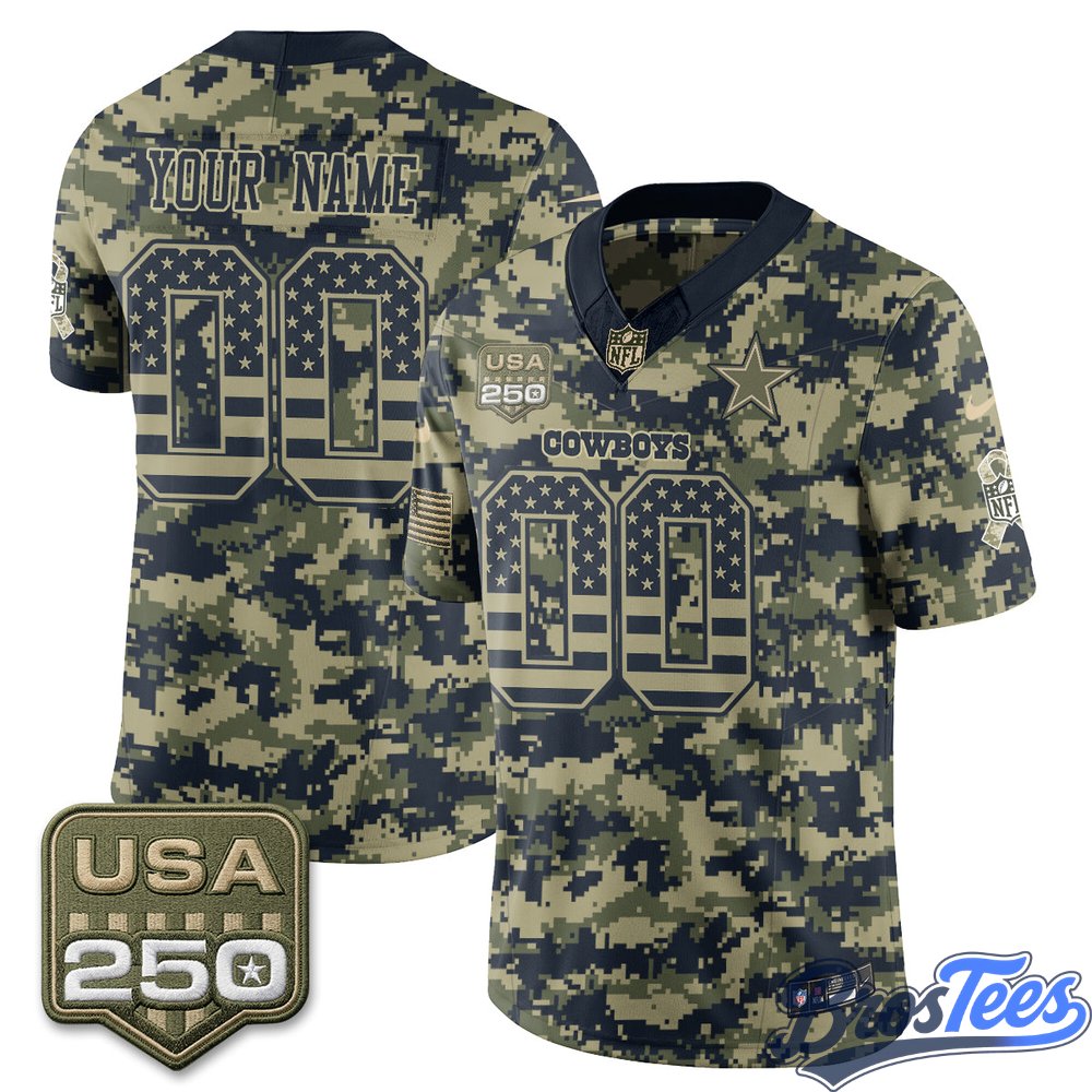 Dallas Cowboys 2026 Salute to Service Edition Vapor Custom Jersey