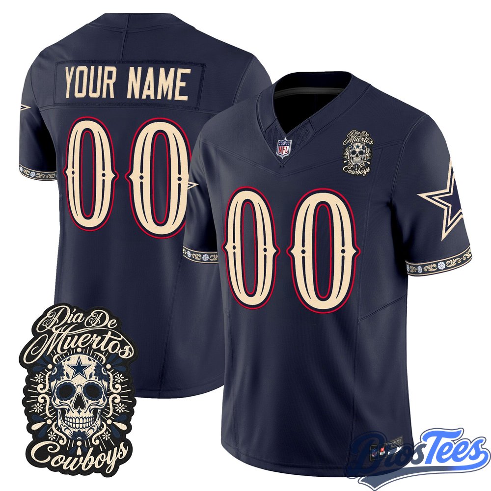 Dallas Cowboys Día de los Muertos Vapor Limited Custom Jersey