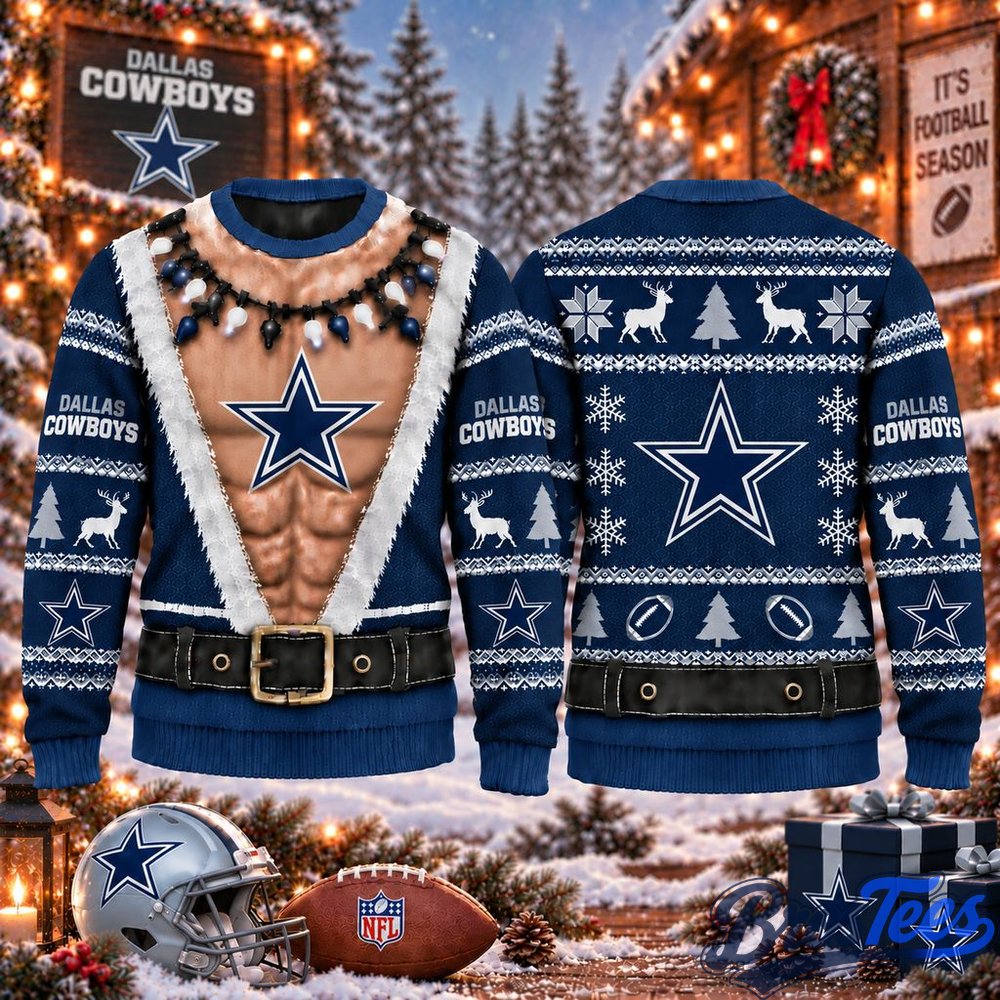 Dallas Cowboys Funny Body Christmas Ugly Sweater